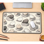 Tiny Seals on Pebbles desk mat — product mockup 1