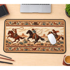 Western Riders and Desert Border desk mat — product mockup 1