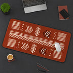Terracotta Mudcloth Marks desk mat — product mockup 3
