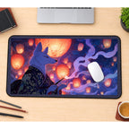 Fox Spirit at a Lantern Festival desk mat — product mockup 1