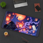 Fox Spirit at a Lantern Festival desk mat — product mockup 3