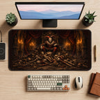 Sinister Jester on a Skull Throne desk mat — product mockup 2