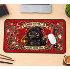 Plague Doctor Club Collage desk mat — product mockup 1
