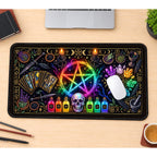 Rainbow Pentagram Witch Altar desk mat — product mockup 1