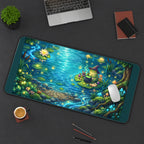 Wizard Frog at a Glowing Pond desk mat — product mockup 3