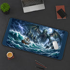 Tentacled Giant in a Stormy Sea desk mat — product mockup 3