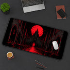 Gothic Red Moon Castle desk mat — product mockup 3