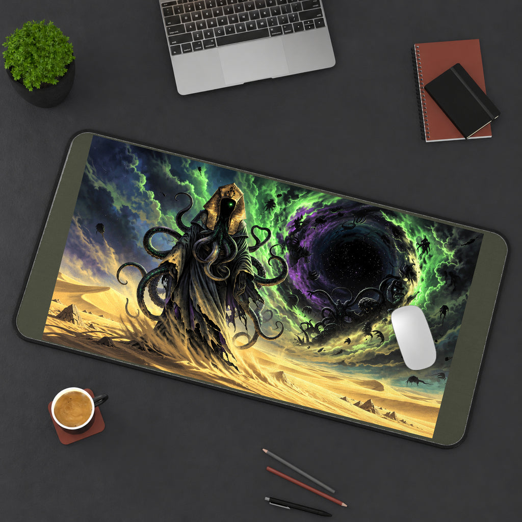 Hooded Tentacled Desert Wanderer desk mat — product mockup 3