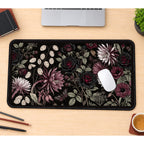 Black Roses and Dusty Pink Flowers desk mat — product mockup 1