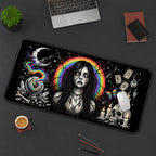 Rainbow Tears Gothic Woman desk mat — product mockup 3