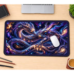 Cosmic Dragon Coiling through Stars desk mat — product mockup 1