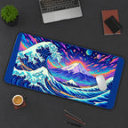 Cosmic Wave and Mount Fuji desk mat — product mockup 3