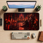 Crimson Vampire Throne desk mat — product mockup 2