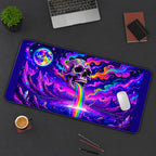 Rainbow Cosmic Skull desk mat — product mockup 3