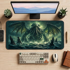 Winged Tentacled Sea Monster desk mat — product mockup 2