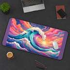Pastel Wave at Sunset desk mat — product mockup 3