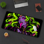 Neon Serpent Gorgon desk mat — product mockup 3