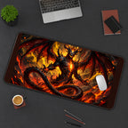 Fiery Winged Demon desk mat — product mockup 3