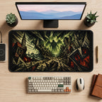 Shattered City and Sea Monster desk mat — product mockup 2