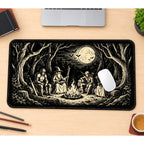 Adventurers Around a Campfire desk mat — product mockup 1