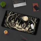 Adventurers Around a Campfire desk mat — product mockup 3