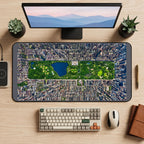 Central Park from Above desk mat — product mockup 2