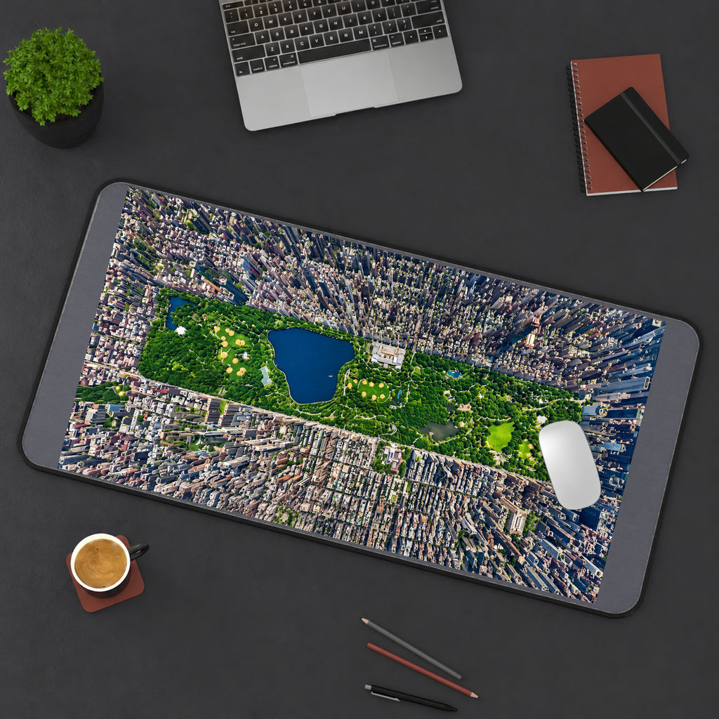 Central Park from Above desk mat — product mockup 3