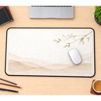 Beige Hills and Delicate Branch desk mat — product mockup 1