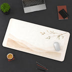 Beige Hills and Delicate Branch desk mat — product mockup 3