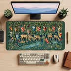 Medieval Deer and Heraldry desk mat — product mockup 2