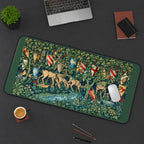 Medieval Deer and Heraldry desk mat — product mockup 3