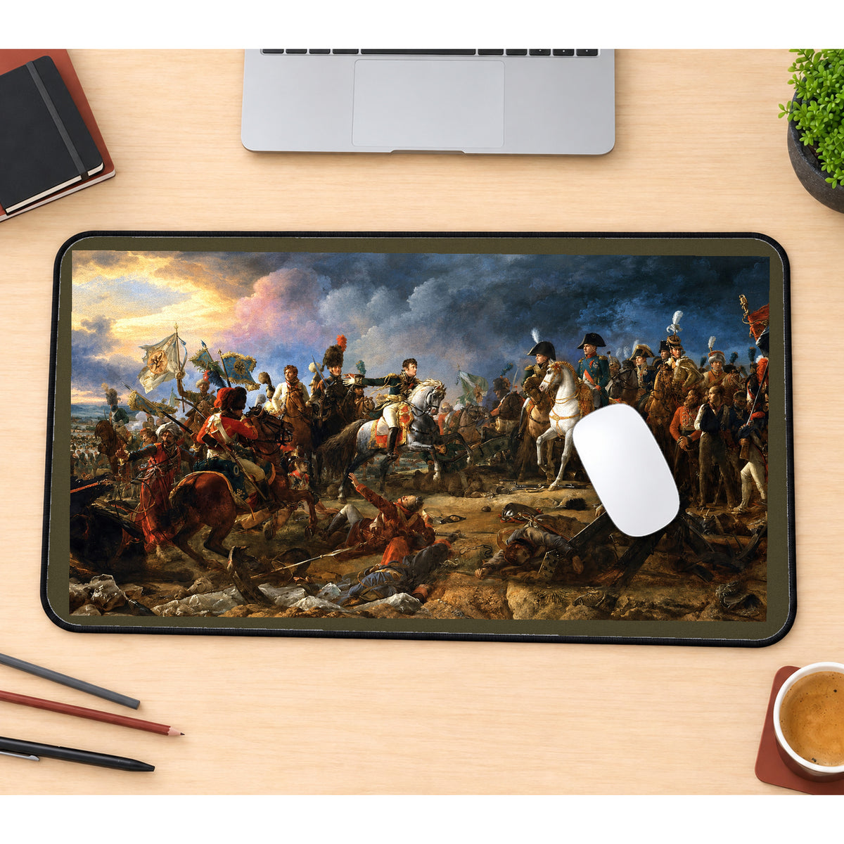 Cavalry on a Historic Battlefield desk mat — product mockup 1