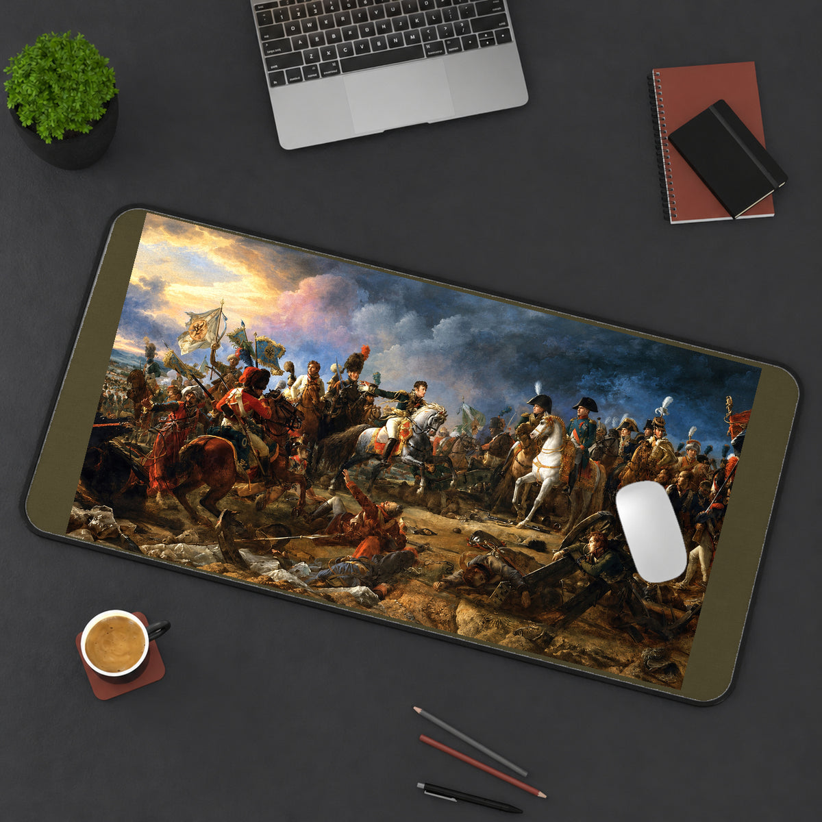 Cavalry on a Historic Battlefield desk mat — product mockup 3