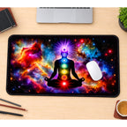 Rainbow Chakra Meditation desk mat — product mockup 1