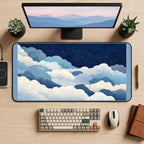 Cloud Banks beneath Tiny Stars desk mat — product mockup 2