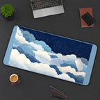 Cloud Banks beneath Tiny Stars desk mat — product mockup 3