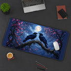 Two Ravens beneath a Full Moon desk mat — product mockup 3