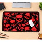 Red Skulls on Black desk mat — product mockup 1