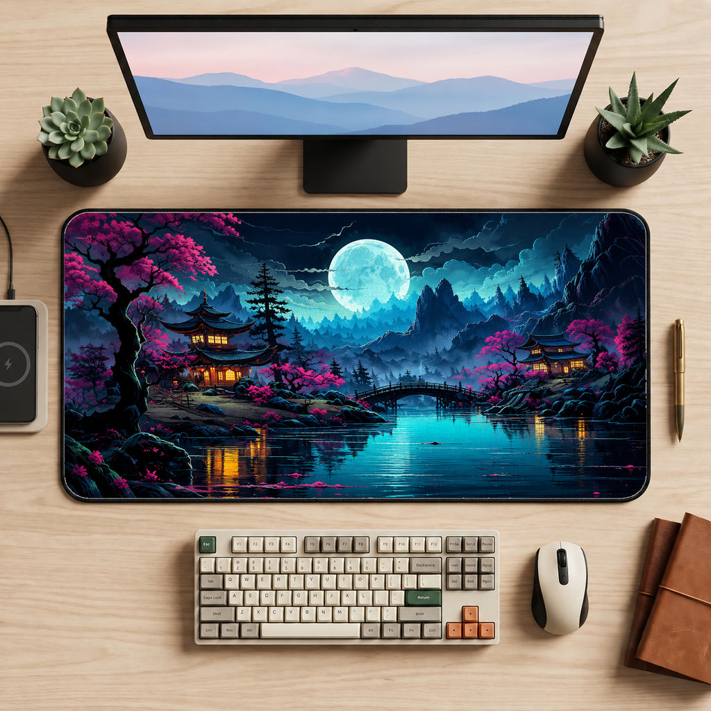 Mystic Japanese Valley Desk Mat — product mockup 2