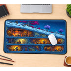 Snowy Mountain Workshop Cutaway desk mat — product mockup 1