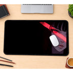 Red Lit Anime Portrait desk mat — product mockup 1