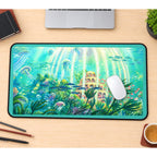 Underwater Garden and Ruins desk mat — product mockup 1
