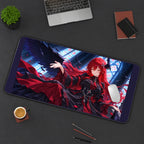 Red Haired Angel in a Cathedral desk mat — product mockup 3
