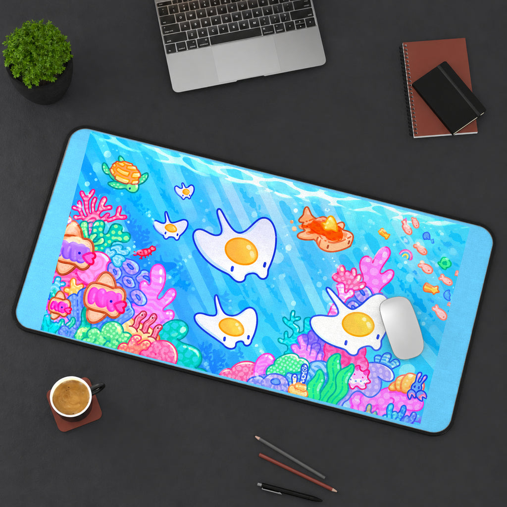 Sunny Side Up Manta Rays desk mat — product mockup 3