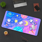 Astronaut Bunnies and Planets desk mat — product mockup 3