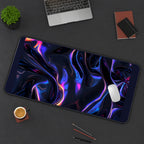 Purple and Blue Liquid Folds desk mat — product mockup 3