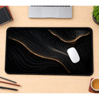 Black Ridges with Golden Highlights desk mat — product mockup 1