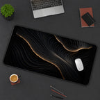 Black Ridges with Golden Highlights desk mat — product mockup 3