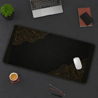 Black Field with Golden Contours desk mat — product mockup 3