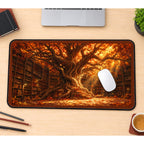 Amber Tree inside a Library desk mat — product mockup 1
